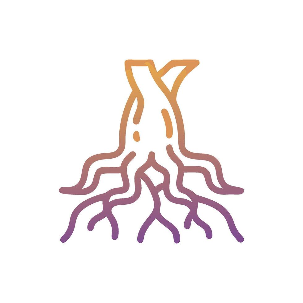 Vibrant Tree Roots Connecting to the Earth vector