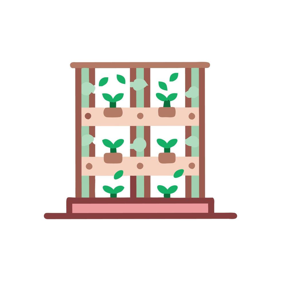 Unique Vertical Garden Illustration for EcoDesigns vector