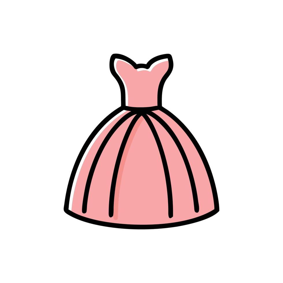 Chic Ball Gown Illustration for Glamorous Events vector