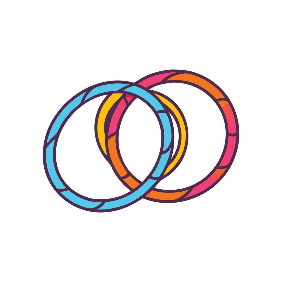 Elegant Bangles Design for Fashion Accessories vector