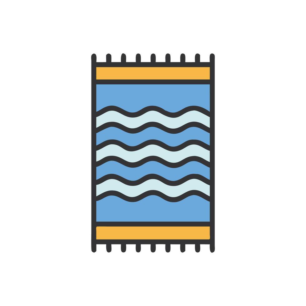 Unique Beach Towel for Creative Designs vector