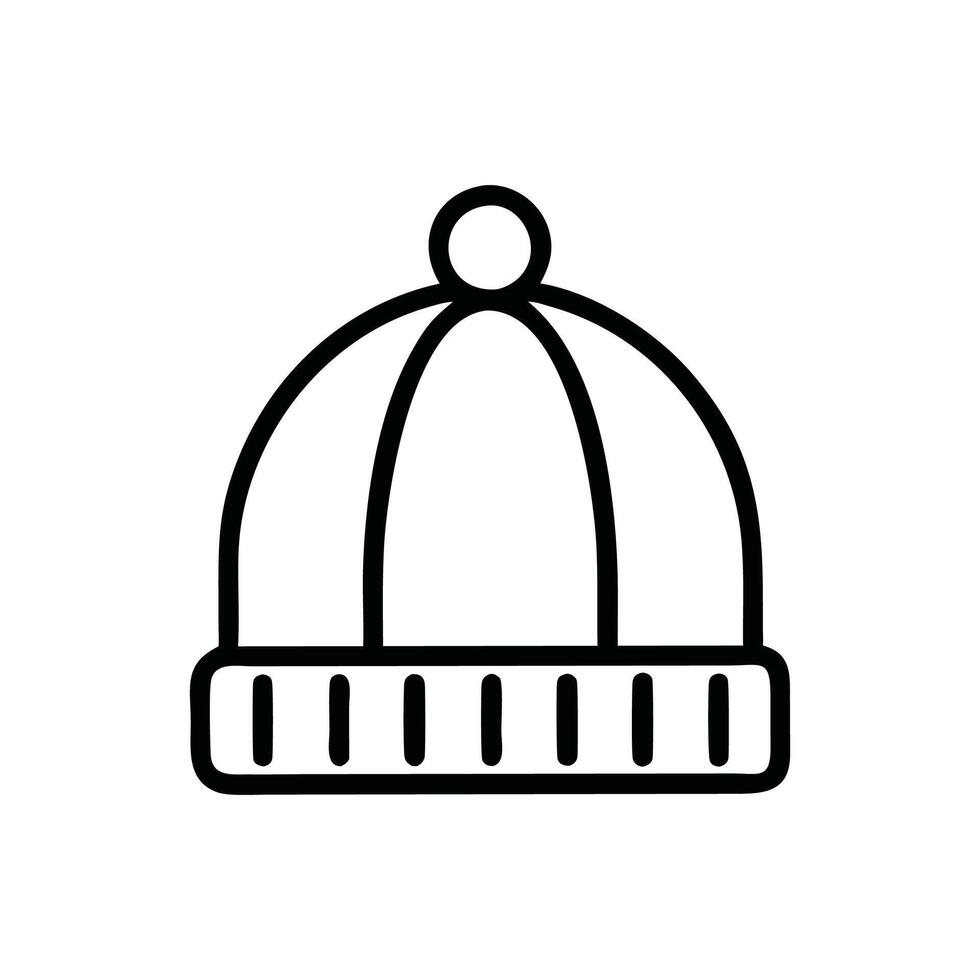 Chic Beanie Illustration for Cold Weather Looks vector