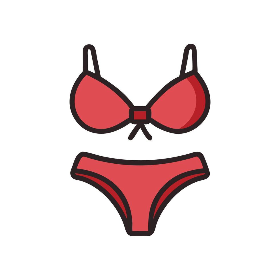 Chic Bikini Design for Summer Beach Days vector