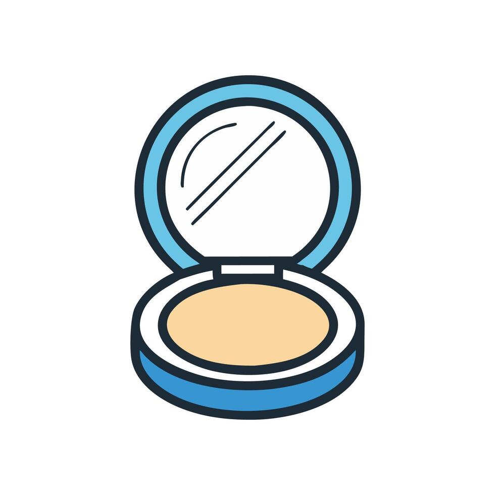 Stylish Compact Powder Illustration for Beauty Enthusiasts vector