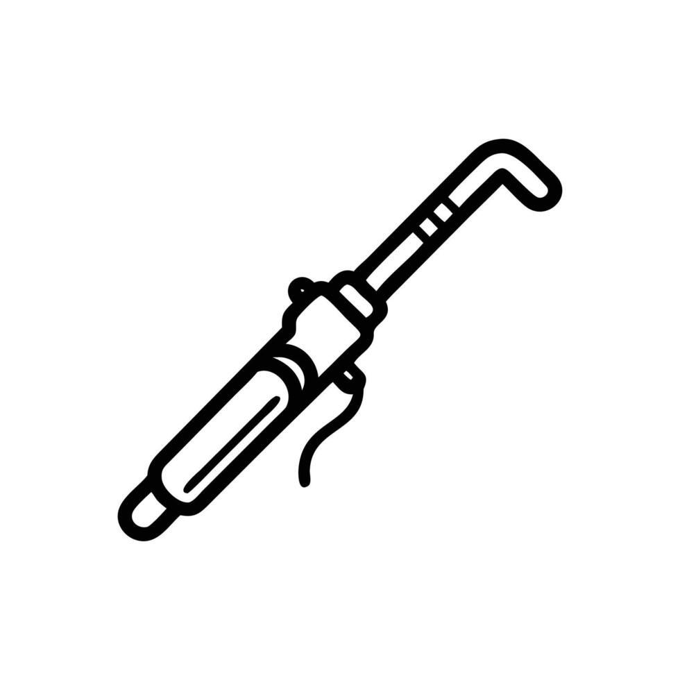Stylish Curling Iron Design for Hair Styling vector