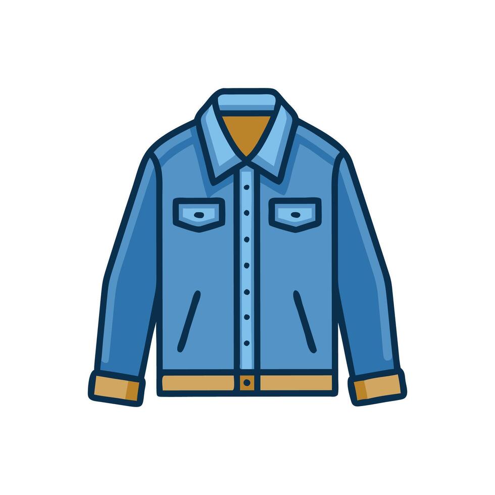 Stylish Denim Jacket Illustration for Everyday Wear vector