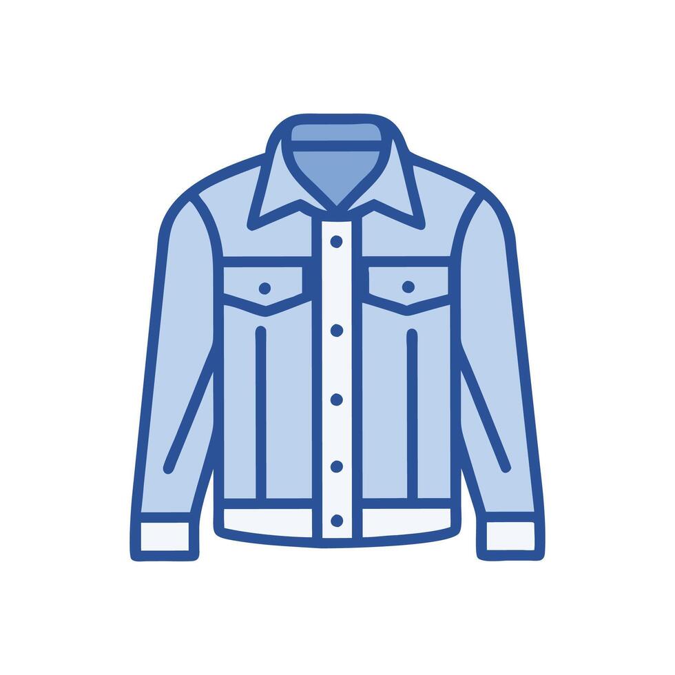 Elegant Denim Jacket Concept for Fashion Lovers vector