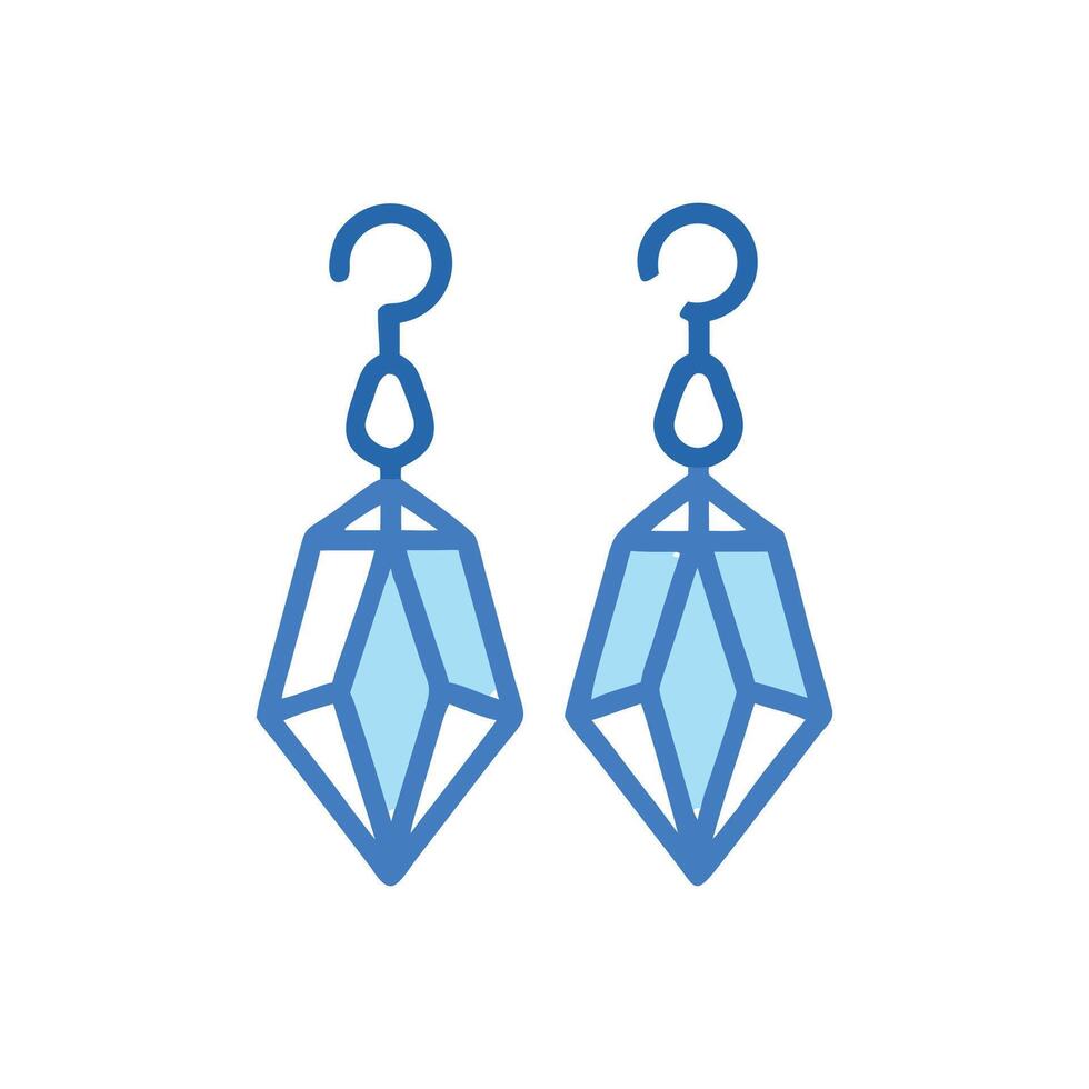 Elegant Diamond Earrings Design for Formal Wear vector