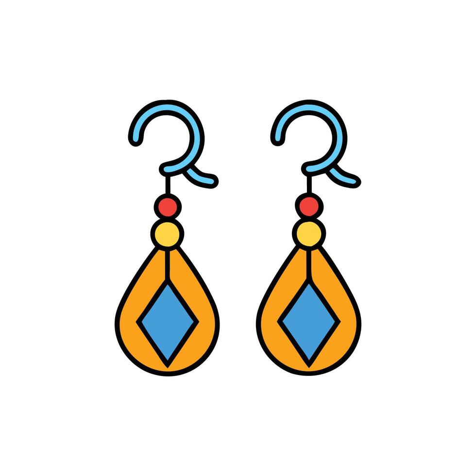 Stylish Diamond Earrings Concept for Fashion Enthusiasts vector