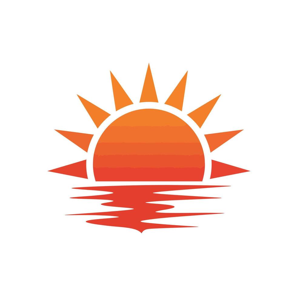 Sun logo design vector