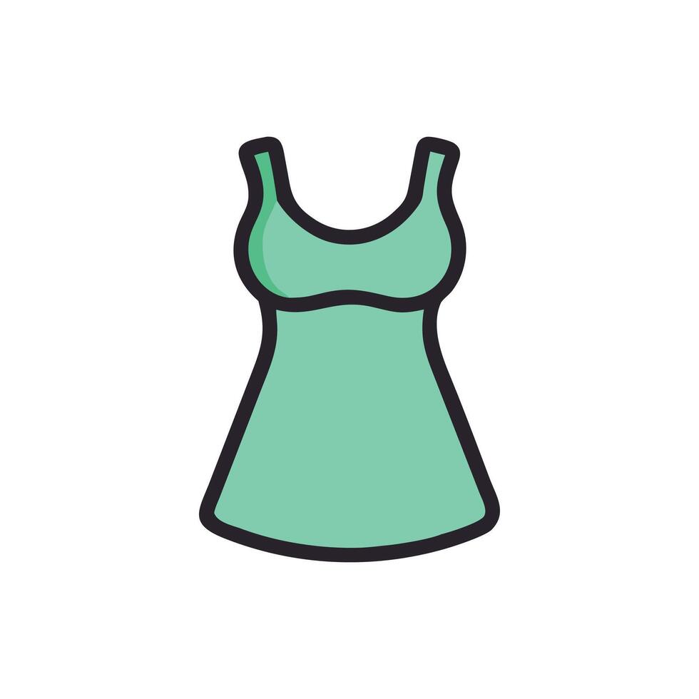Chic Dress Illustration for Fashion Enthusiasts vector