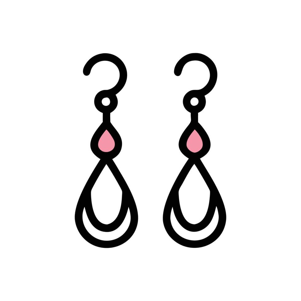 Elegant Drop Earrings Concept for Jewelry Lovers vector