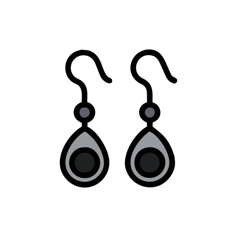 Chic Earrings Design for Fashion Accessories vector