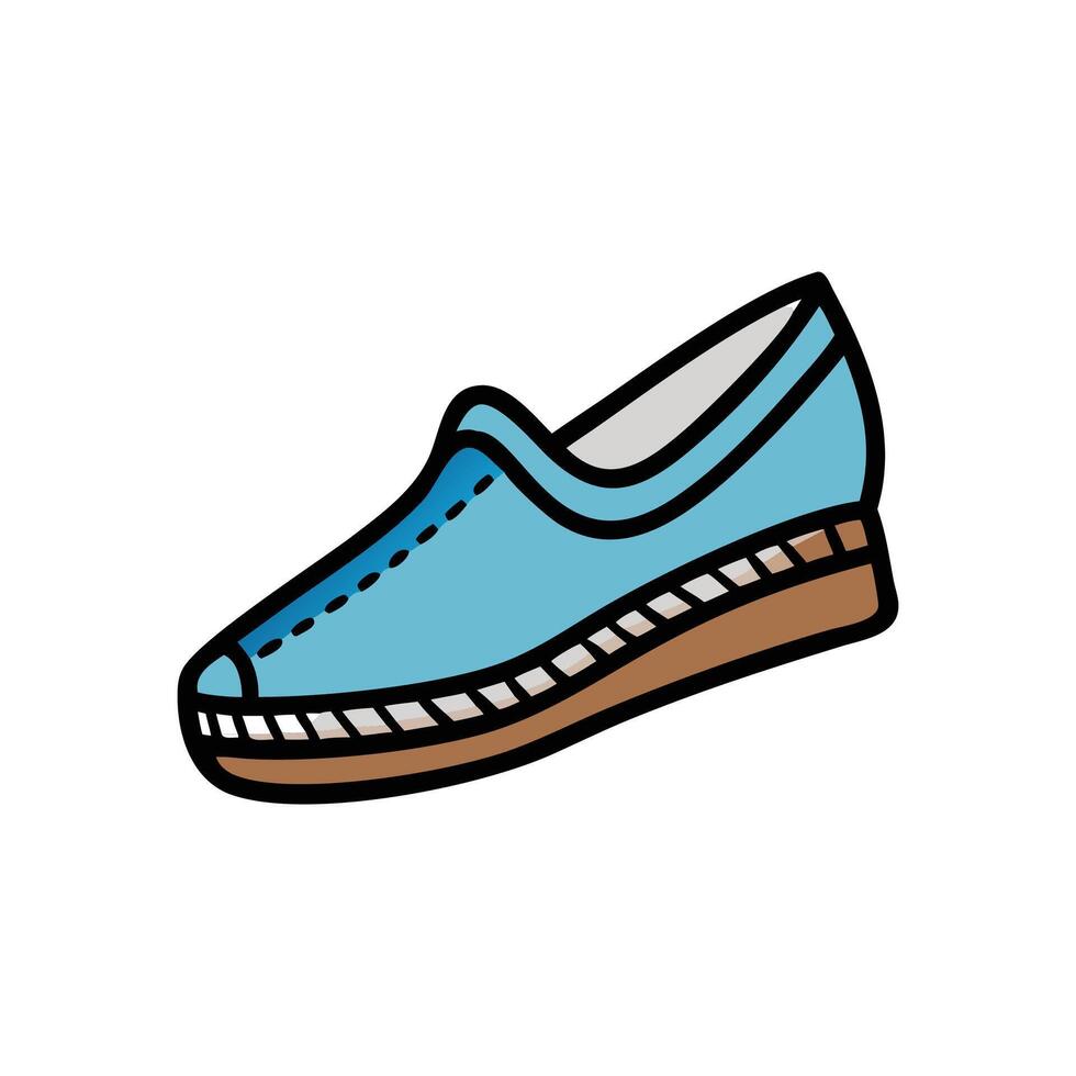 Stylish Espadrilles Illustration for Casual Looks vector