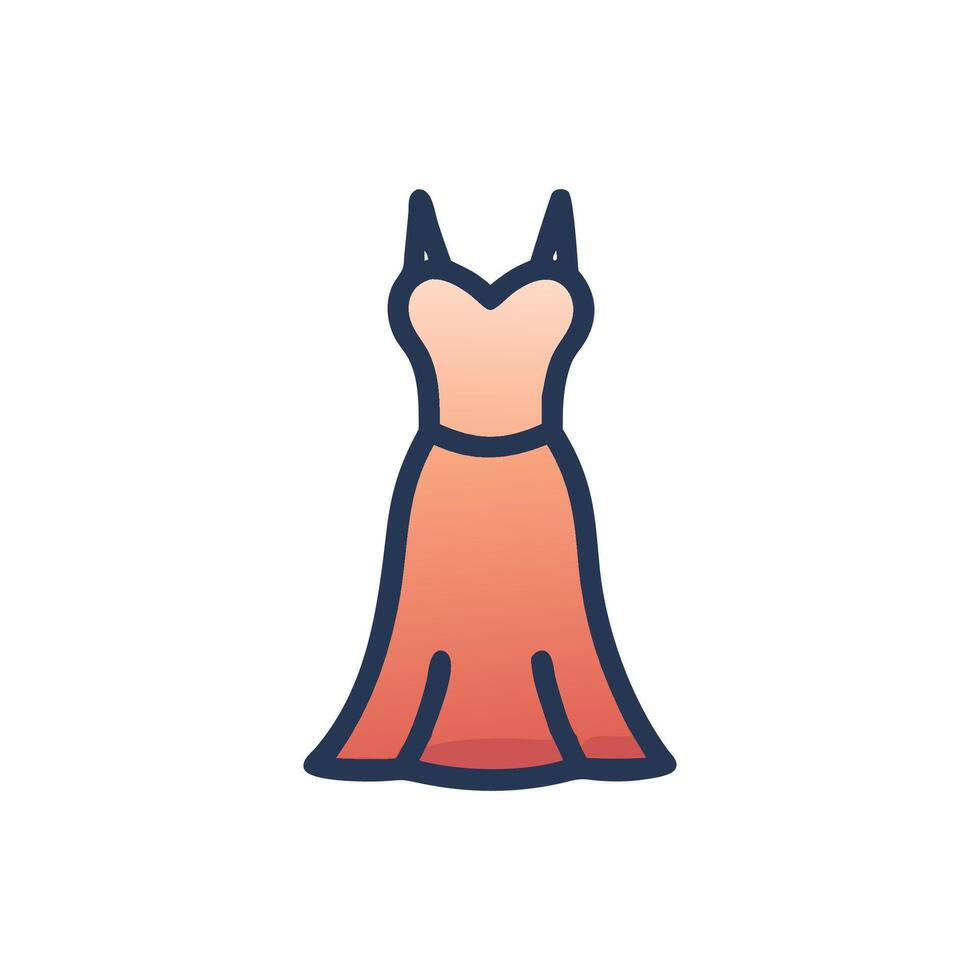 Elegant Evening Gown Design for Formal Occasions vector