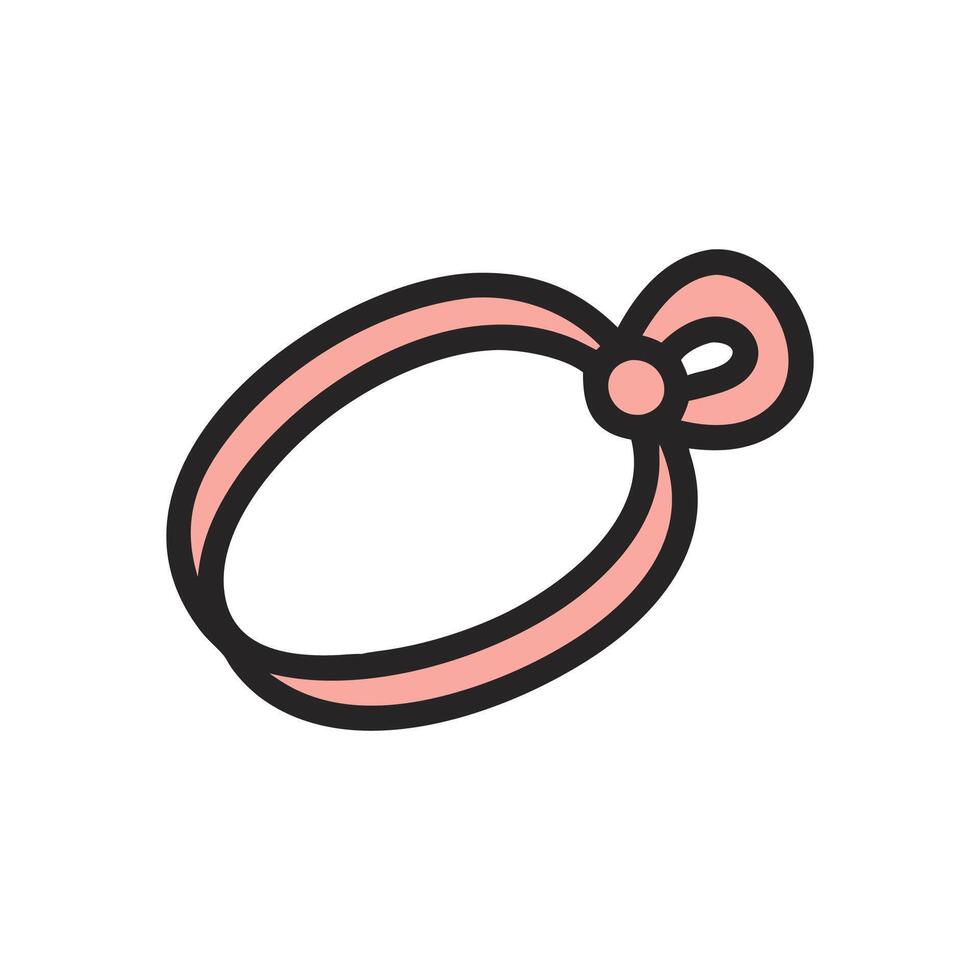 Stylish Hair Tie Illustration for Casual Looks vector