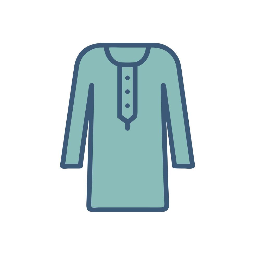 Chic Kurta Design for Traditional Fashion vector