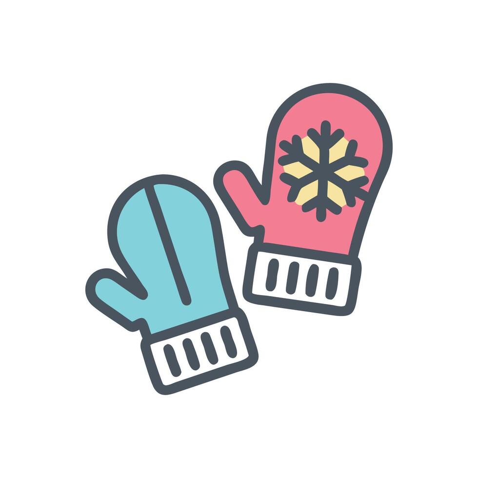 Chic Mittens Design for Winter Comfort vector