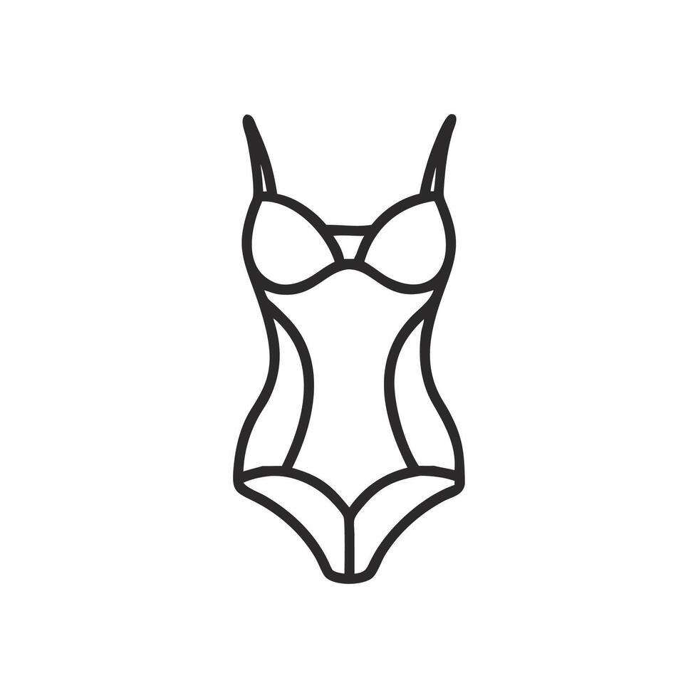 Chic Monokini Design for Beach Fashion vector