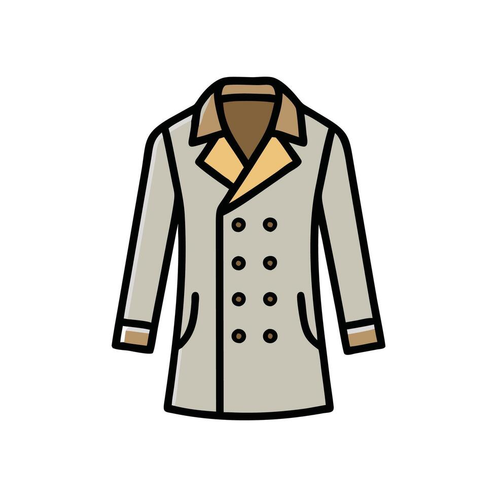 Elegant Peacoat Concept for Timeless Fashion vector