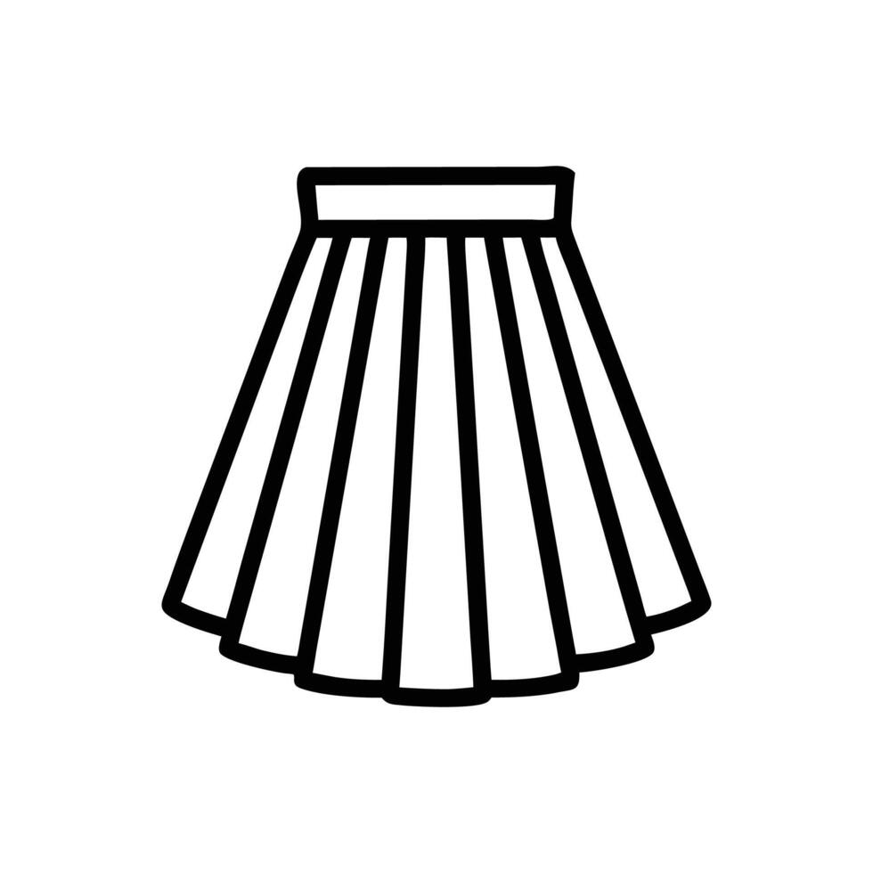 Chic Pleated Skirt Design for Elegant Fashion vector