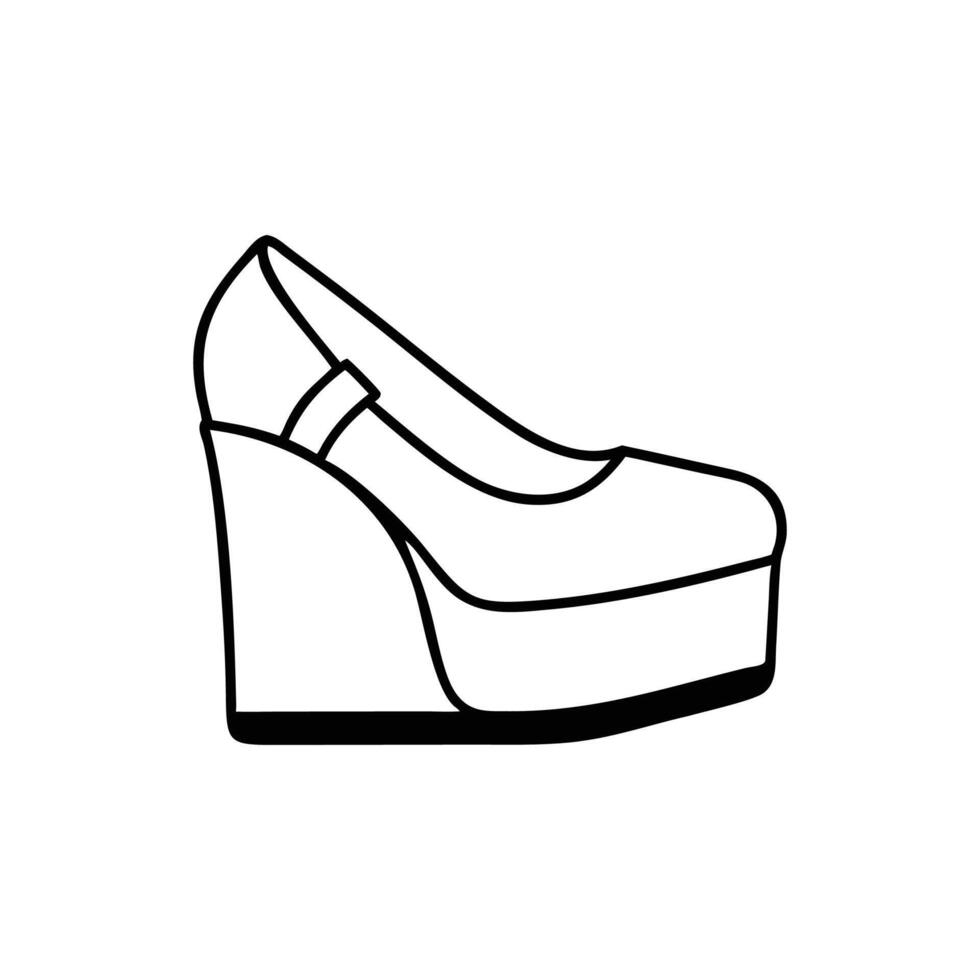 Stylish Platform Shoes Illustration for Trendy Fashion vector