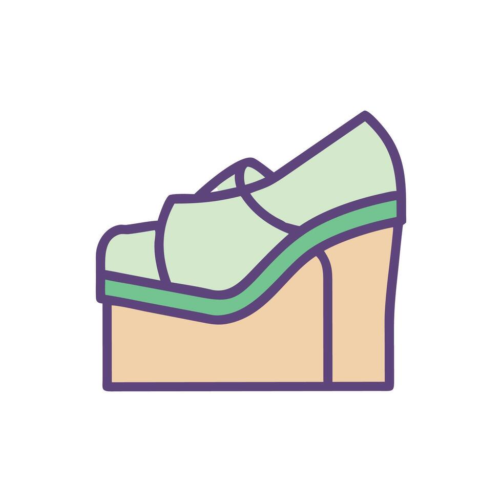 Elegant Platform Shoes Concept for Fashion Lovers vector