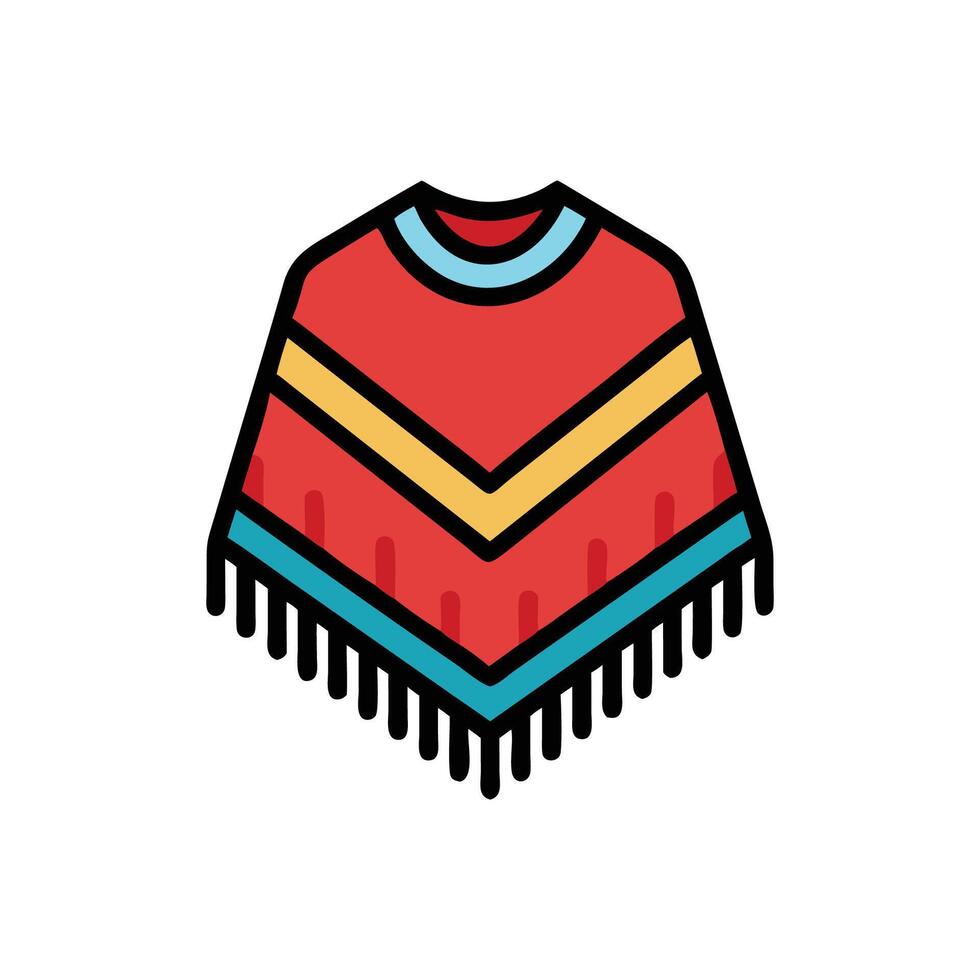 Elegant Poncho Concept for Fashion Lovers vector