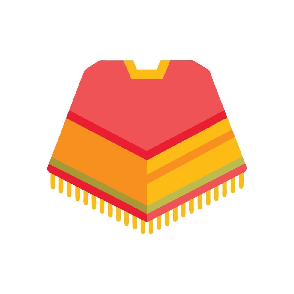 Chic Poncho Design for Stylish Layers vector