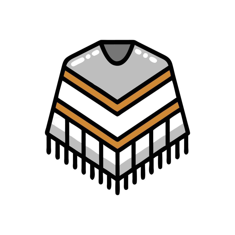 Chic Poncho Design for Cozy Style vector