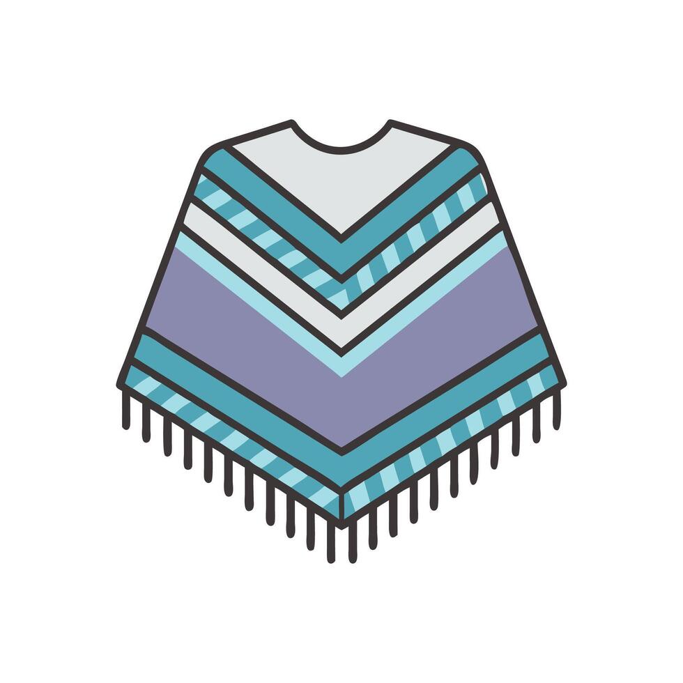 Unique Poncho for Creative Designs vector