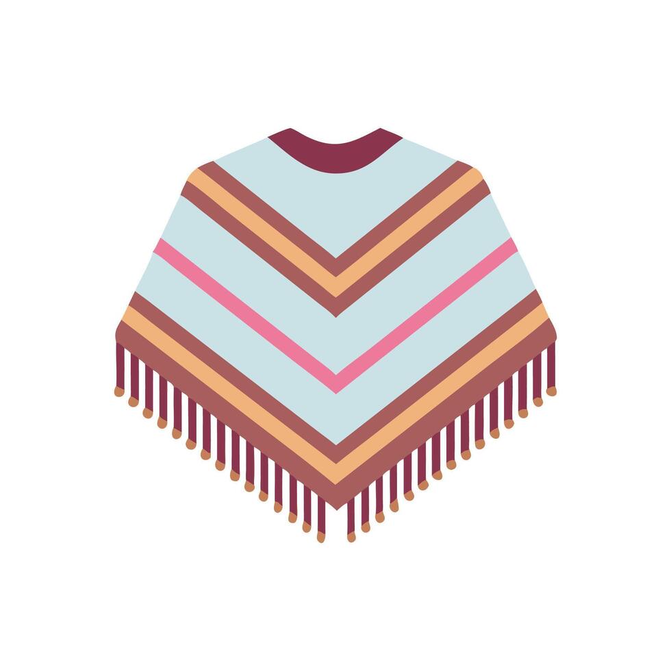 Stylish Poncho Illustration for Fall Fashion vector