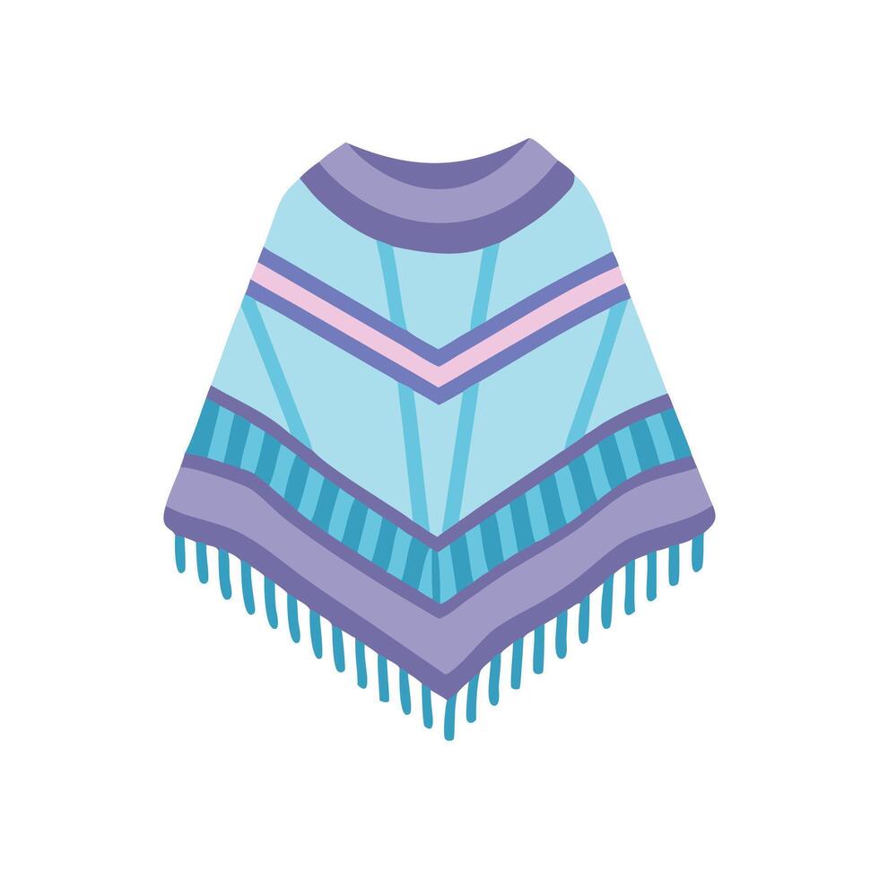 Unique Poncho for Creative Designs. vector