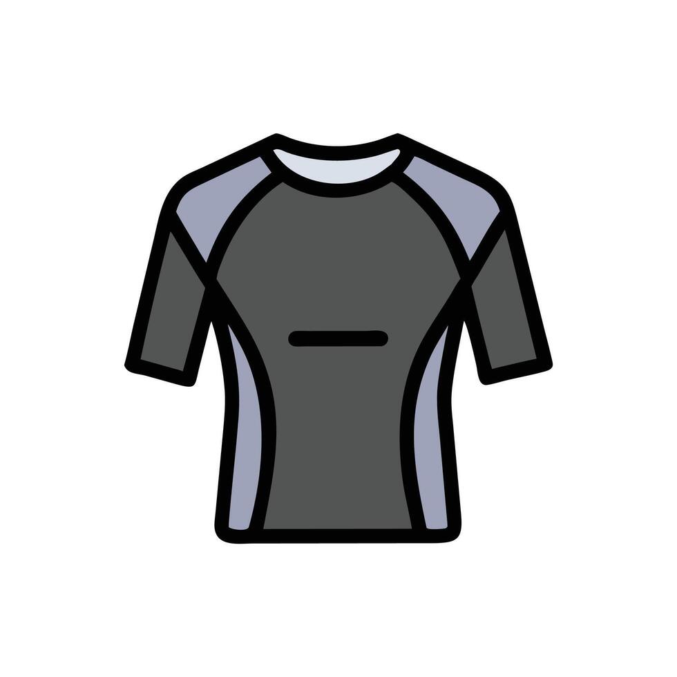 Elegant Rash Guard Concept for Sun Protection vector