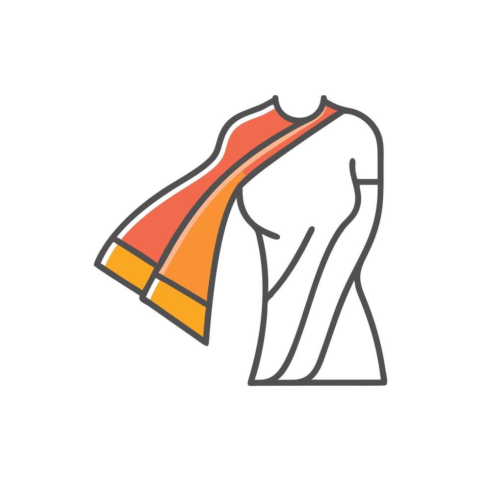 Chic Saree Illustration for Cultural Celebrations vector