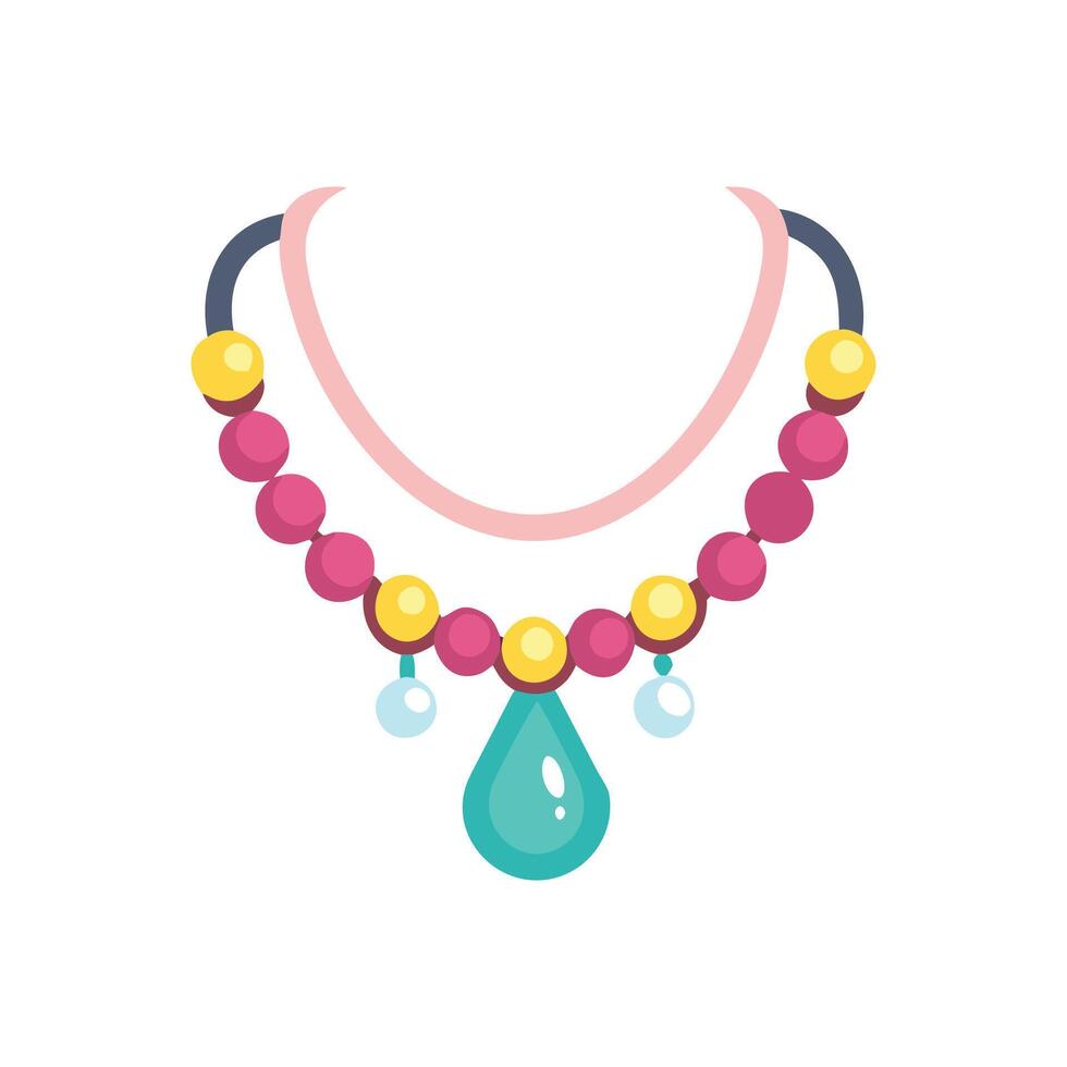 Stylish Statement Necklace Illustration for Fashion Lovers vector