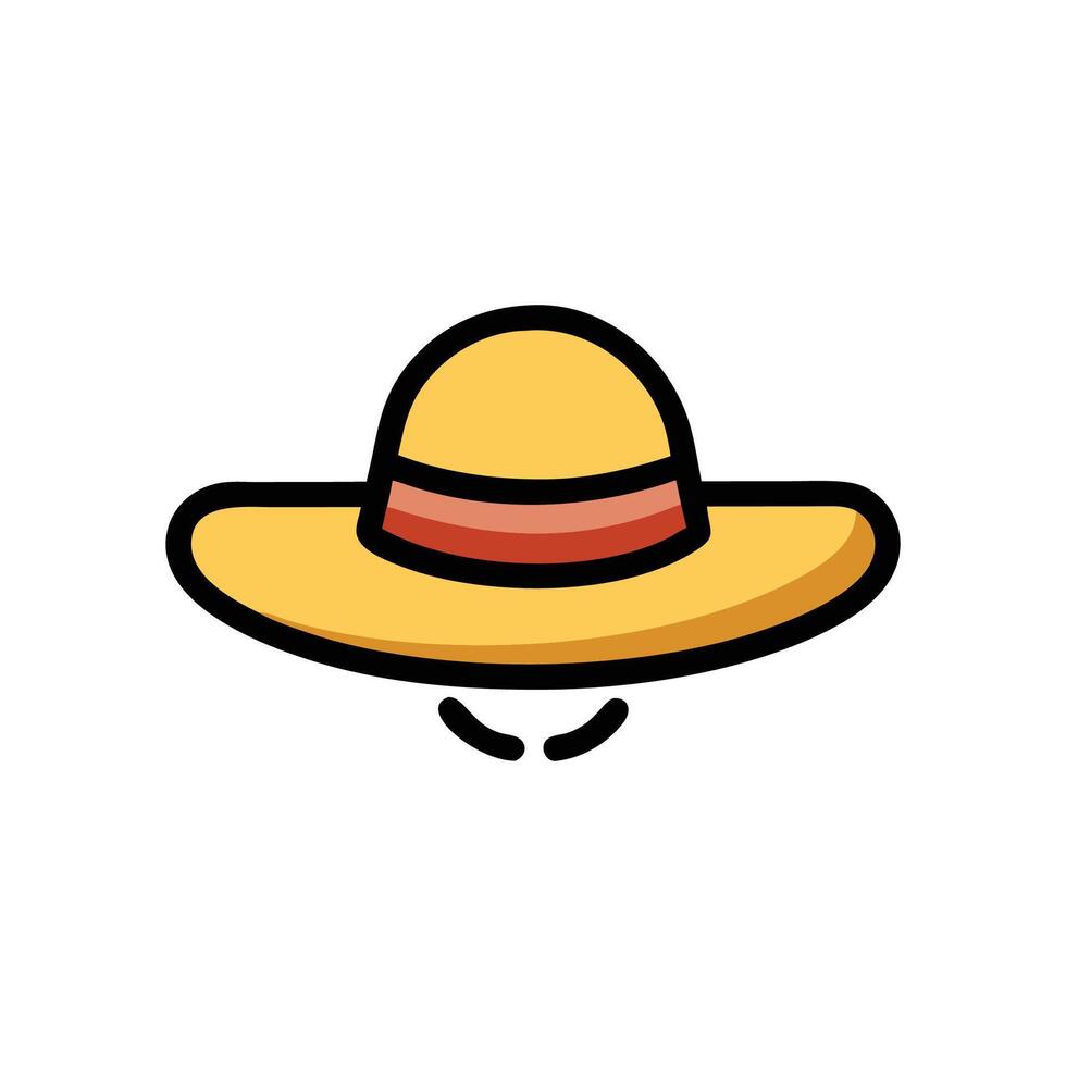 Chic Straw Hat Design for Summer Style vector
