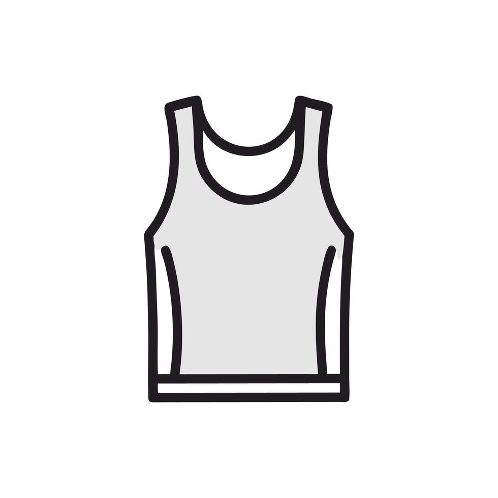 Stylish Tank Top Illustration for Beach Days vector