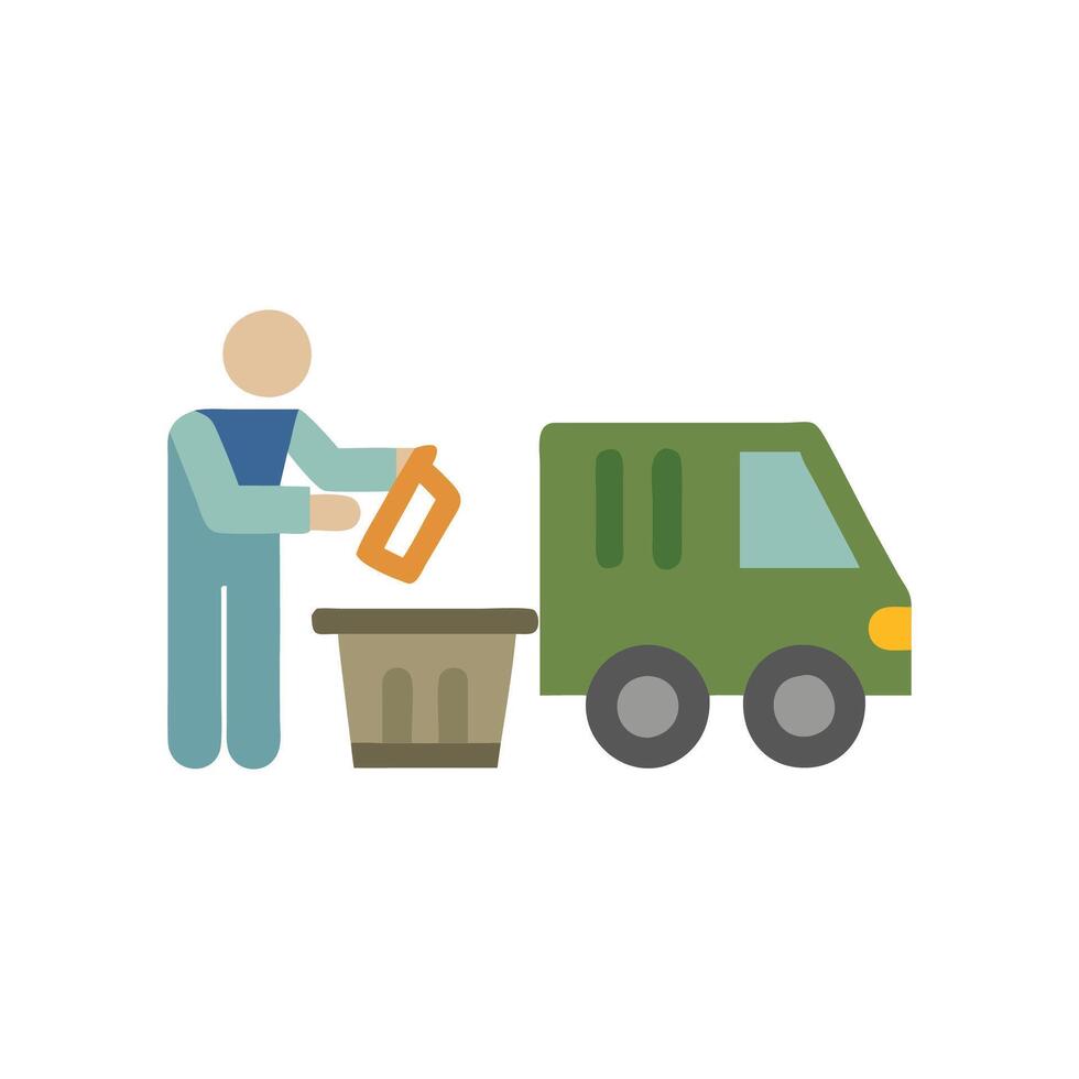 Creative Trash Collection Icon vector