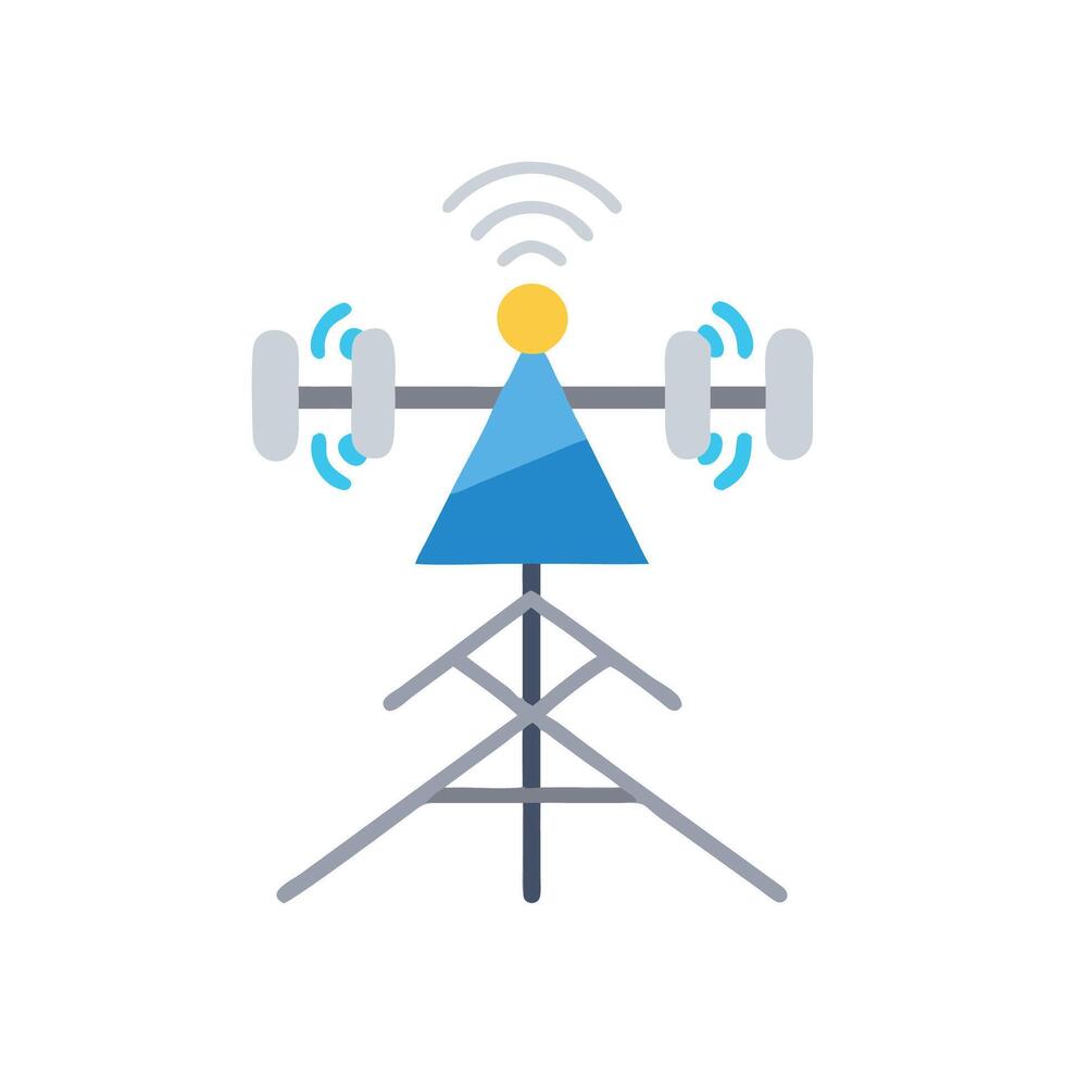 Unique TV Antenna Icon for Broadcasting vector