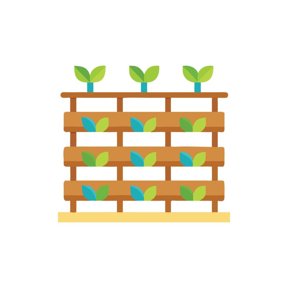 Vertical Garden Icon for Sustainability vector
