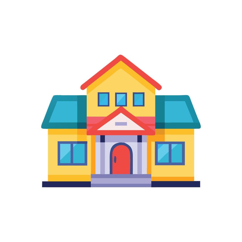 Stylish Villa Icon for Design vector