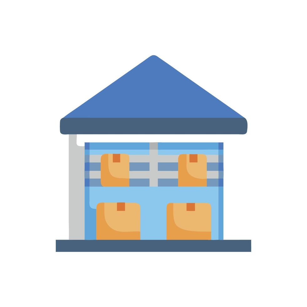Stylish Warehouse Loft Icon vector