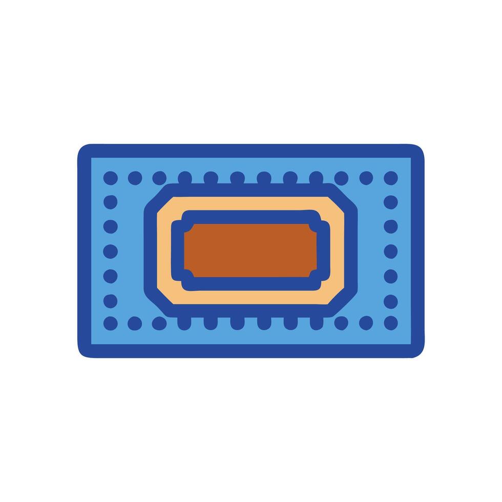 Stylish Welcome Mat Icon vector