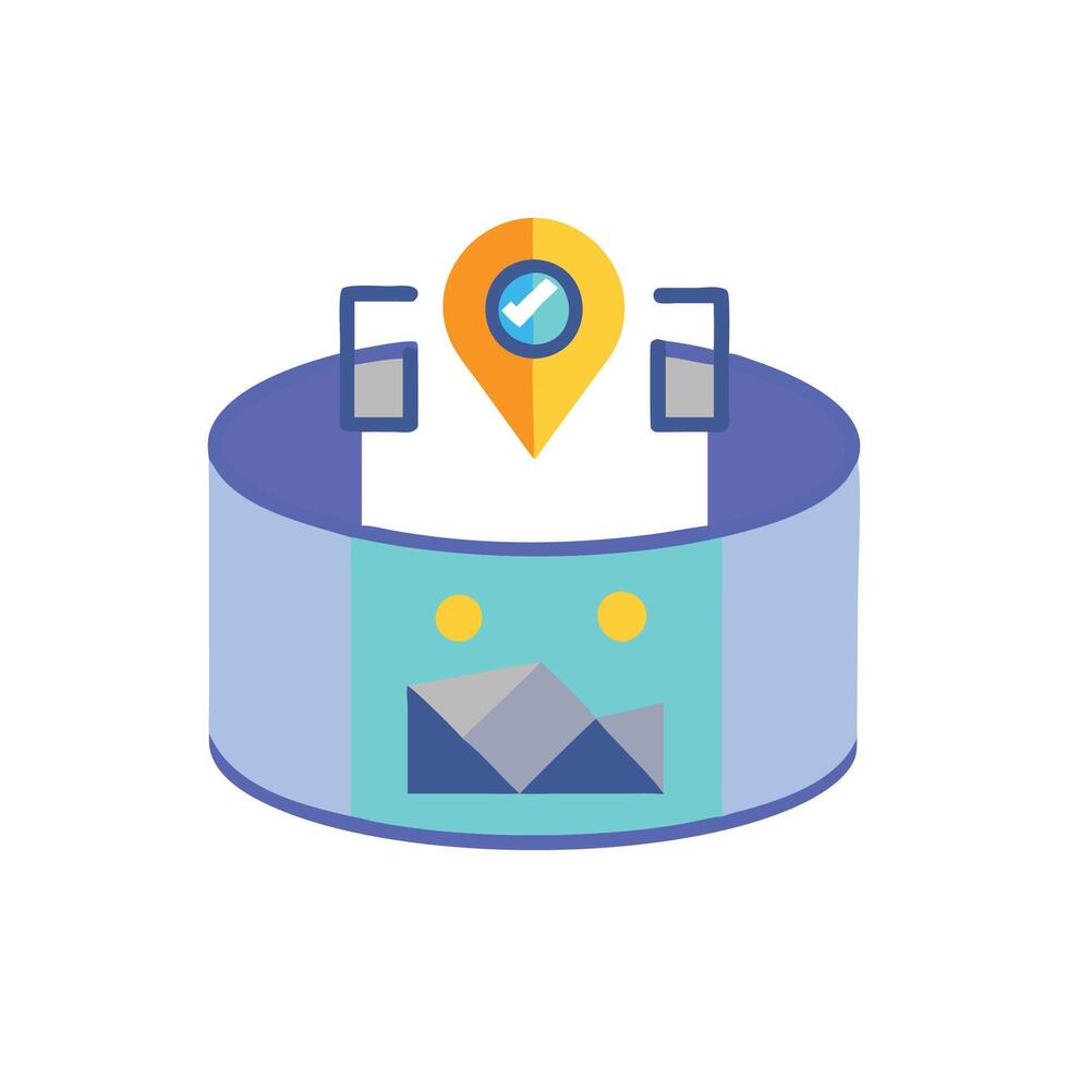 3D Virtual Tour Icon for Interactive Experiences vector