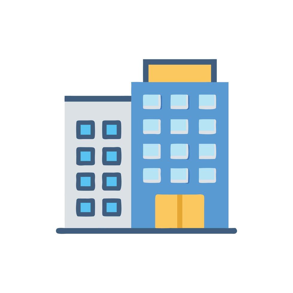 Stylized Apartment Building Icon for Listings vector