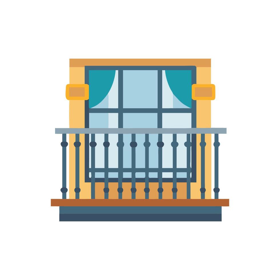 Residential Balcony Icon for Home Designs vector