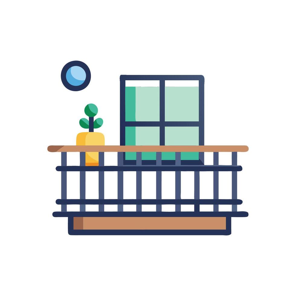 Icon Representing Balconies for Architecture vector