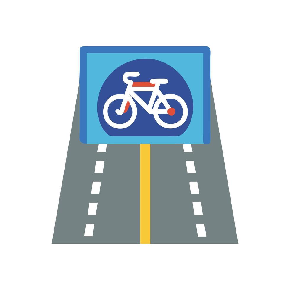 Icon Representing Bicycle Lanes for Urban Design vector