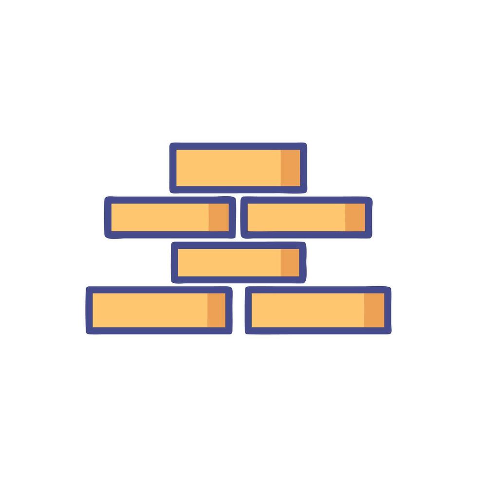 Bricks Icon for Construction and Design vector